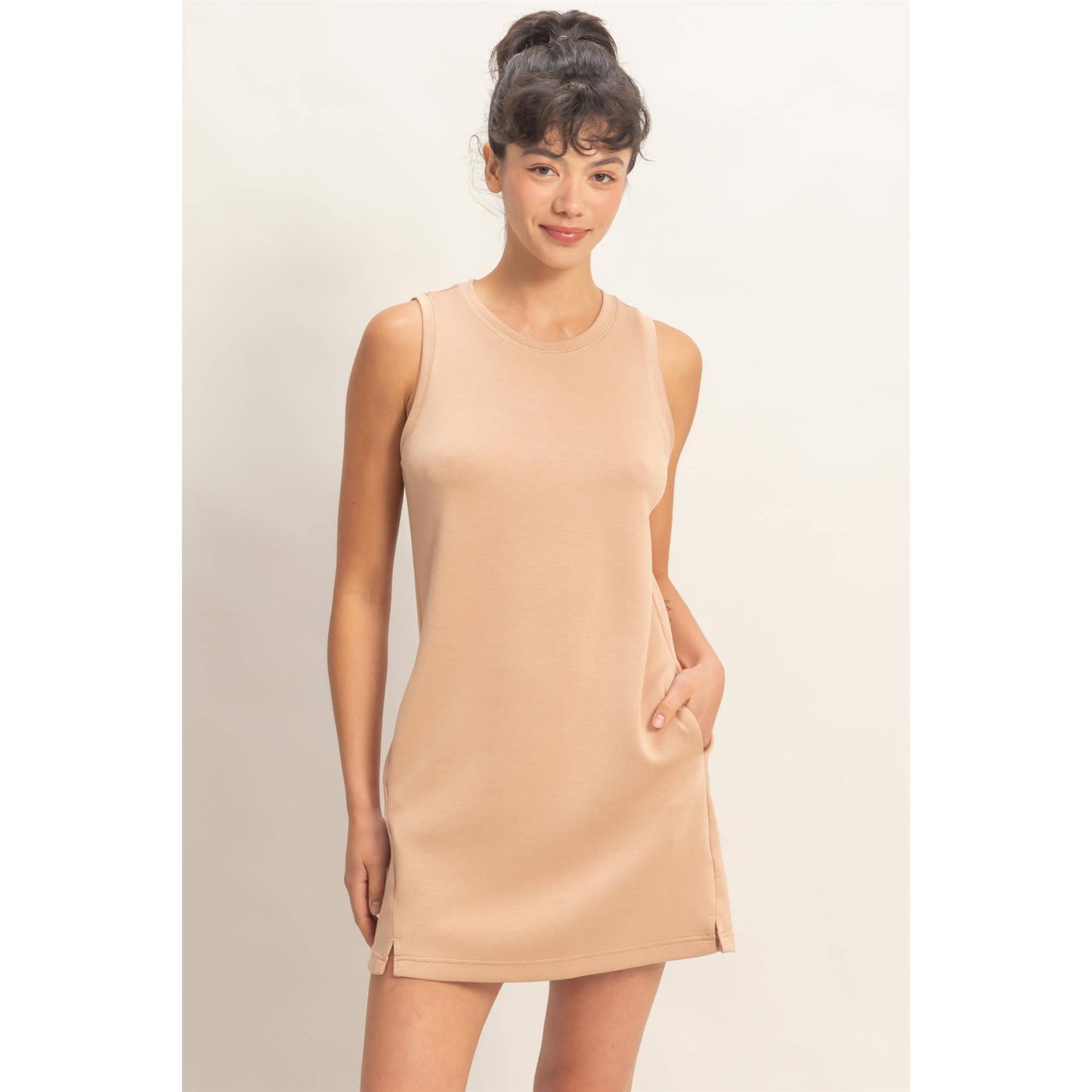 Crew Neck Tank Mini Dress