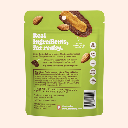 Almond Butter Filled Medjool Date Snack Packs