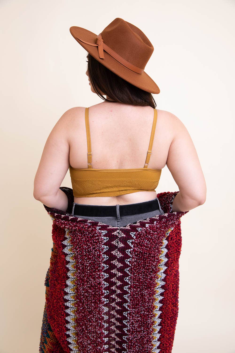 Full Coverage Seamless Padded Textured Brami Plus Size