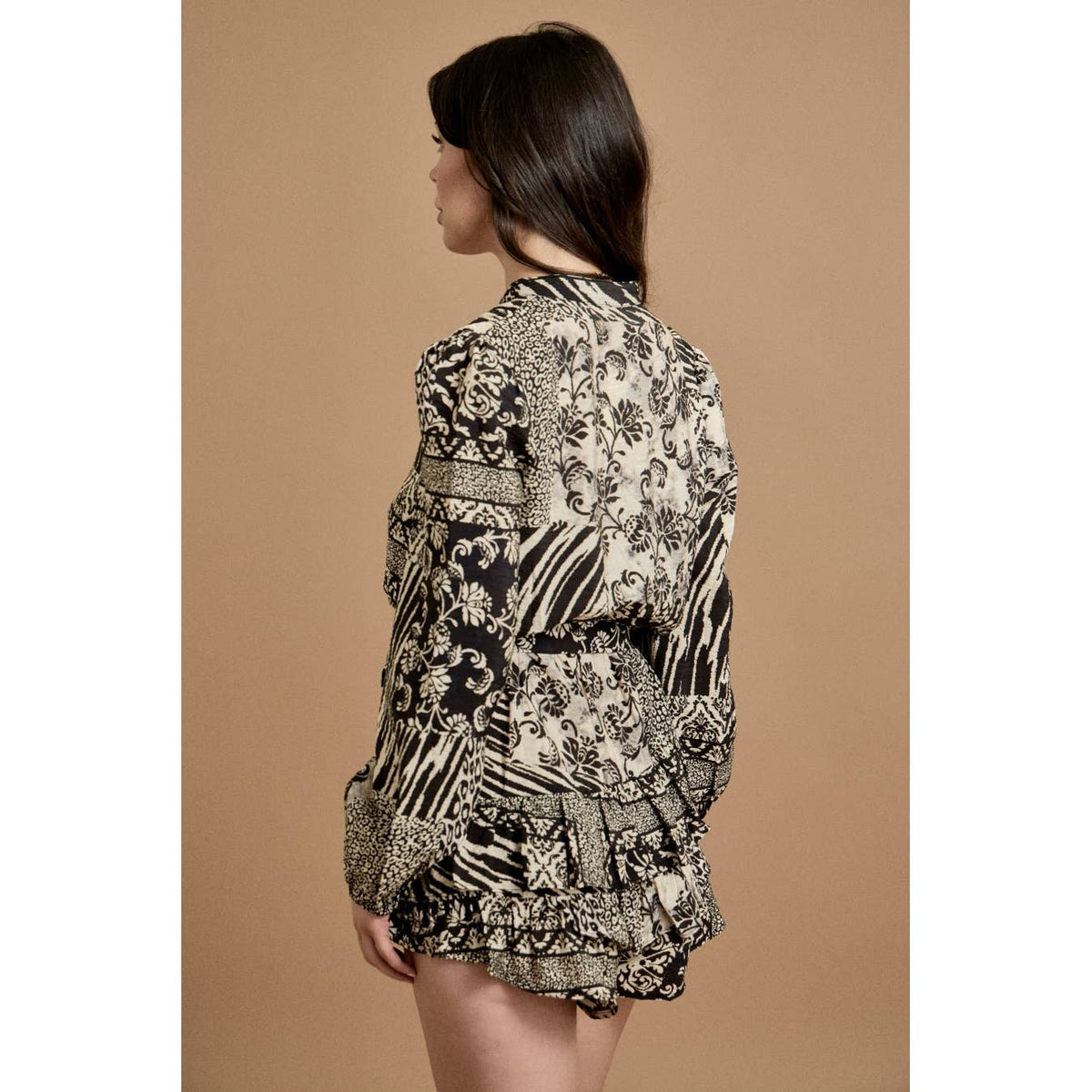 Tie Waist Ruffle Romper