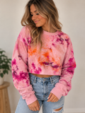 Cotton Candy Sunset Mid Length Sweatshirt