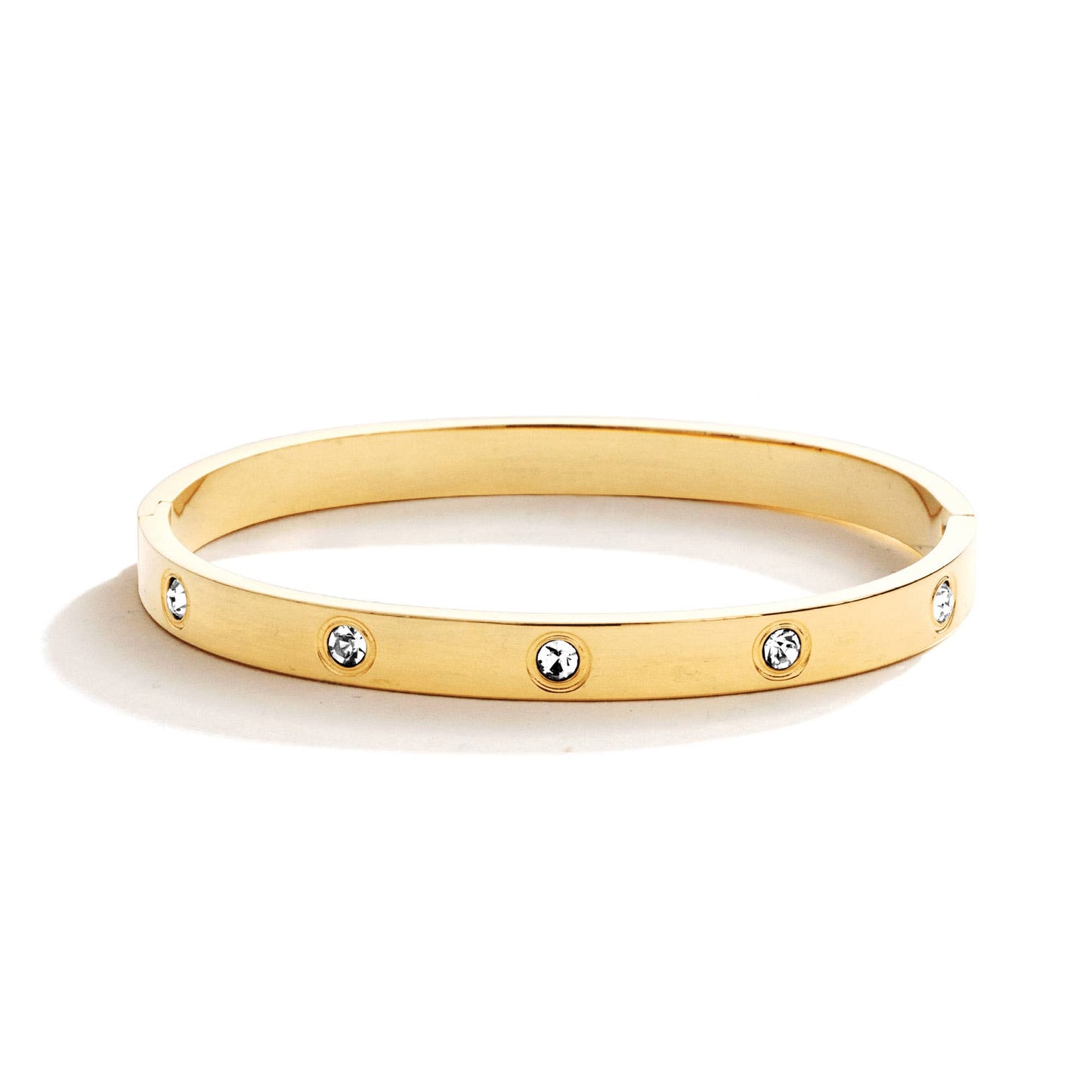 Cubic Zirconia Hinged Bracelet, Water Resistant