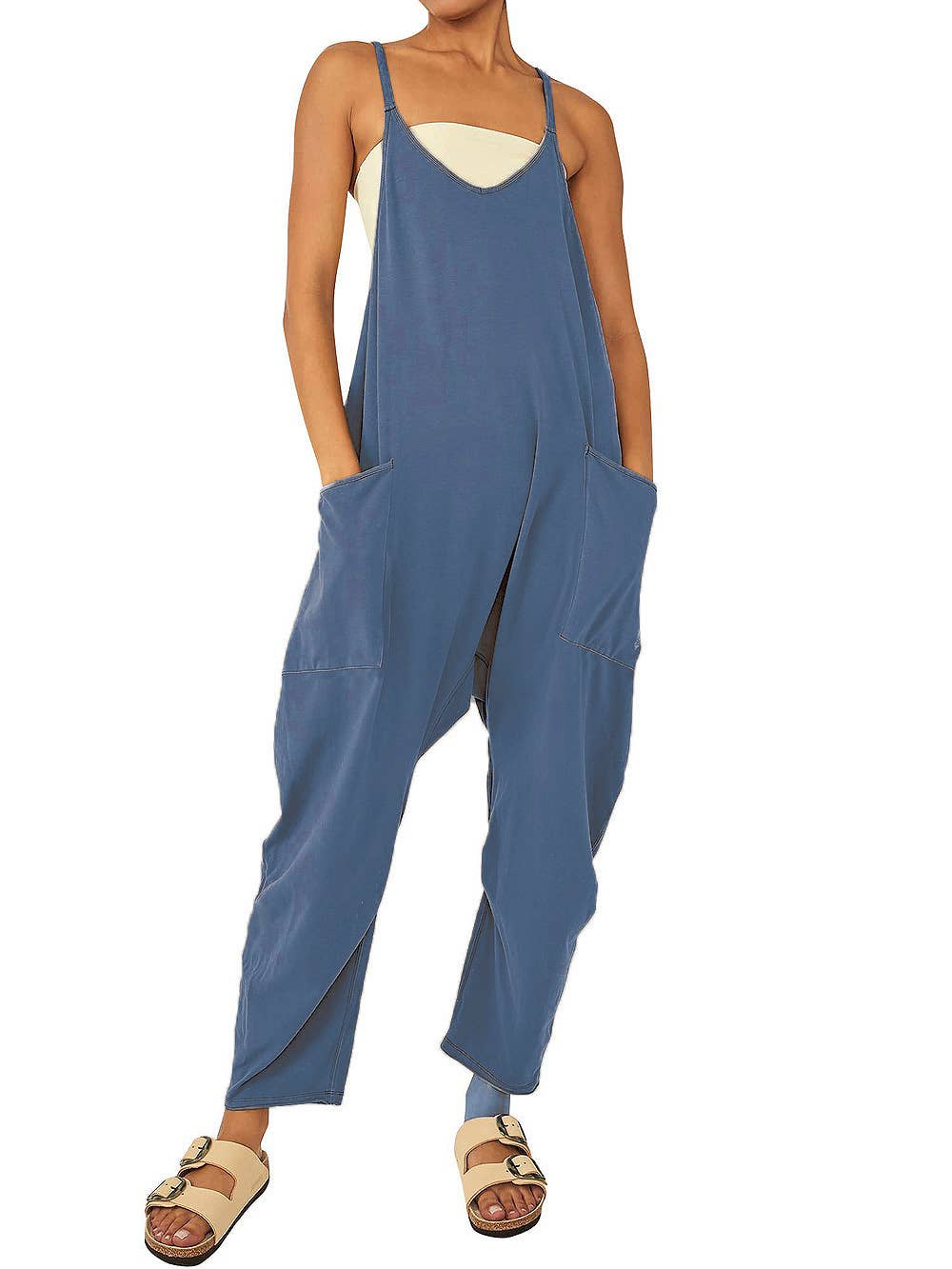 Two Shoulder Sleeveless Daily Jumpsuit SKJ23103