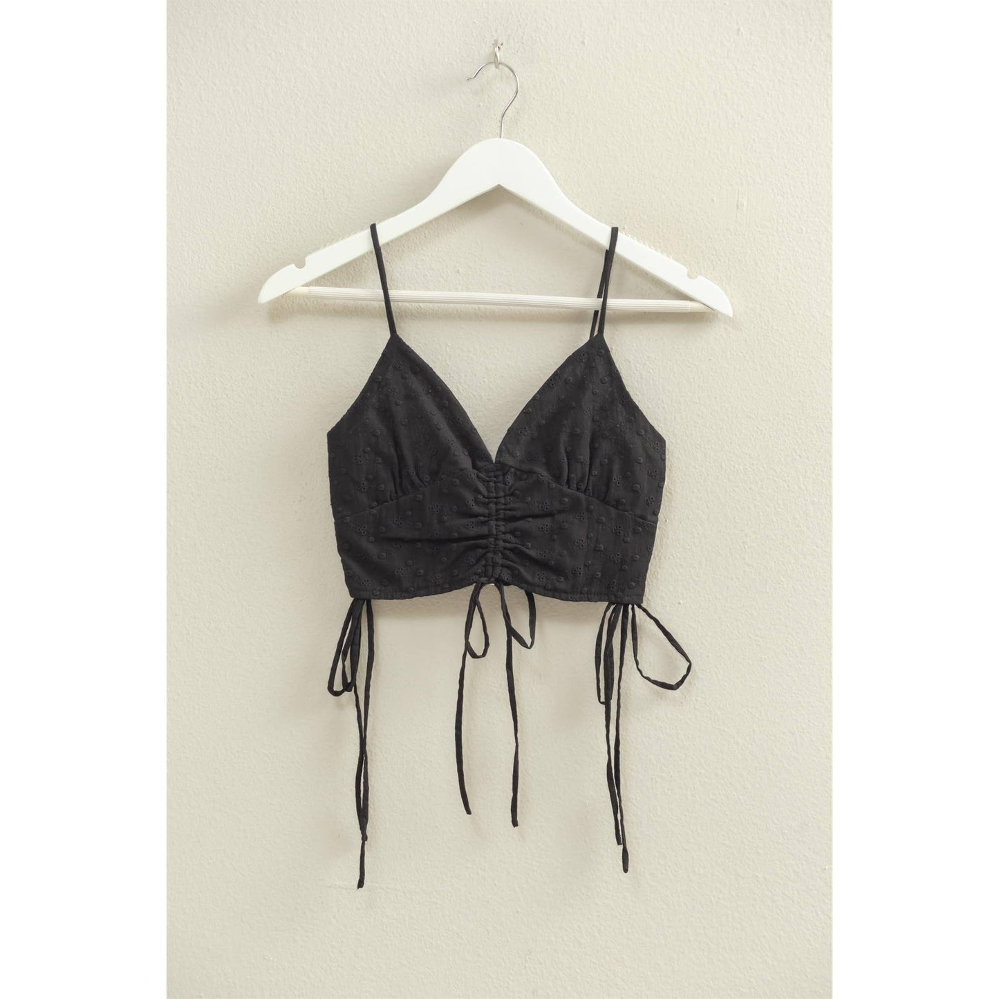 Drawstring Detail Crop Cami Top