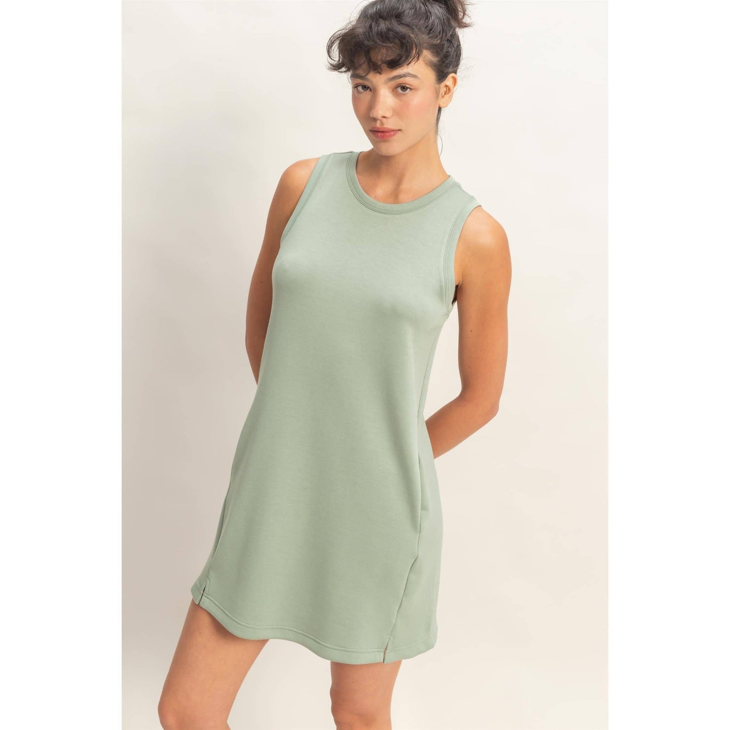 Crew Neck Tank Mini Dress