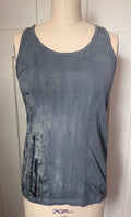 Grey Distressed Dyed Racerback Tank