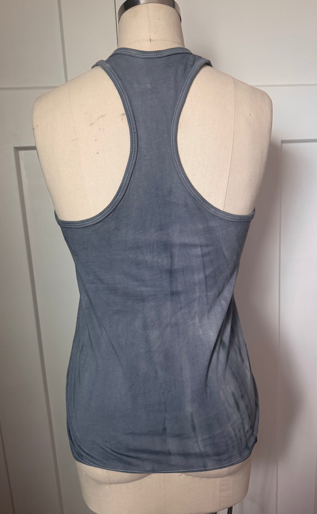 Grey Distressed Dyed Racerback Tank