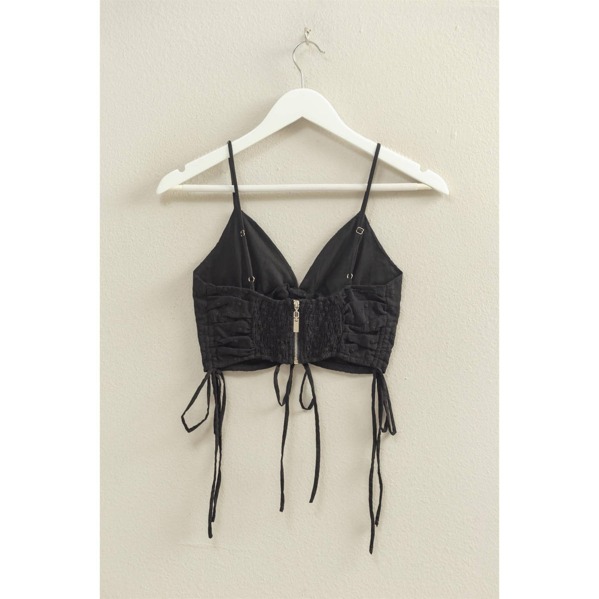 Drawstring Detail Crop Cami Top