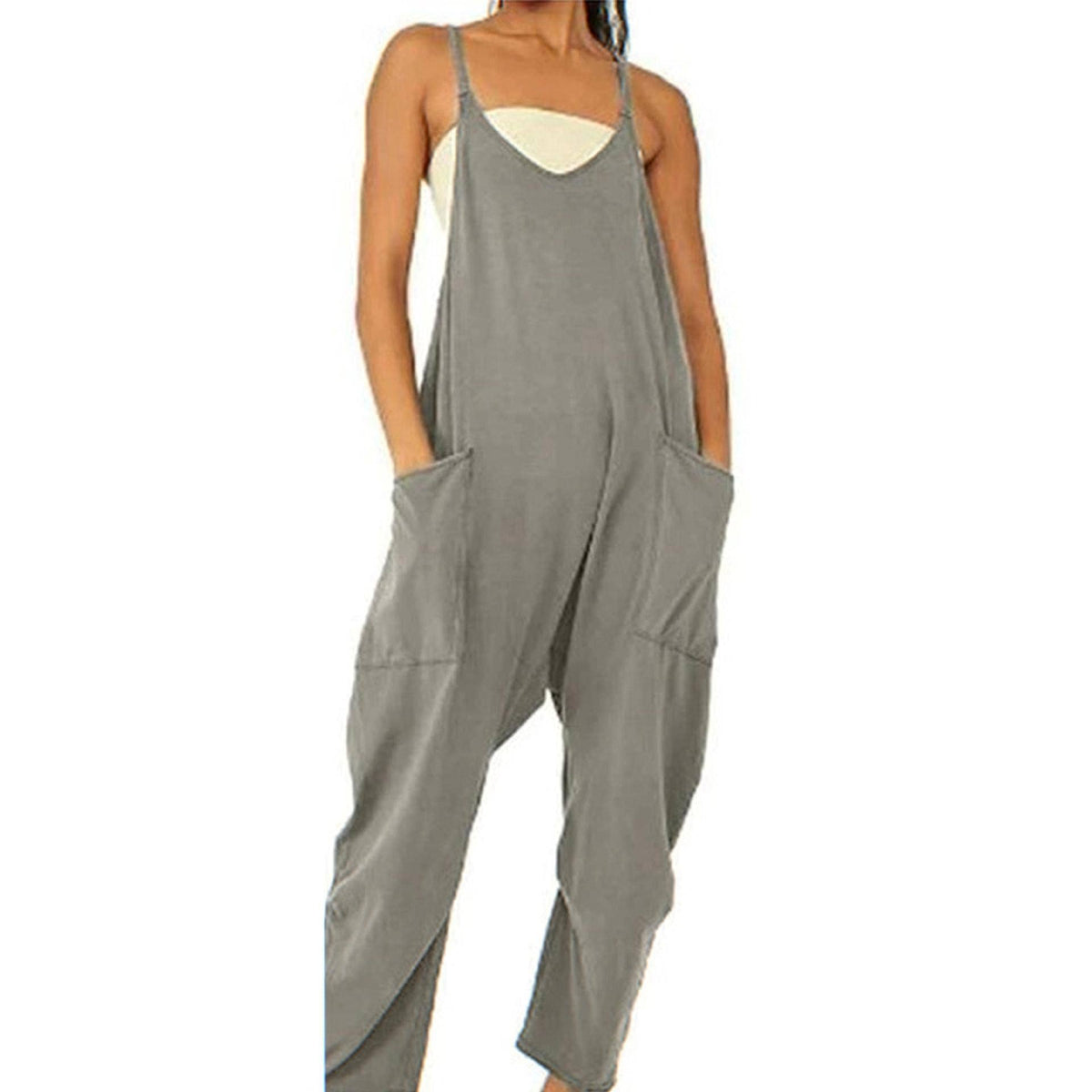 Two Shoulder Sleeveless Daily Jumpsuit SKJ23103