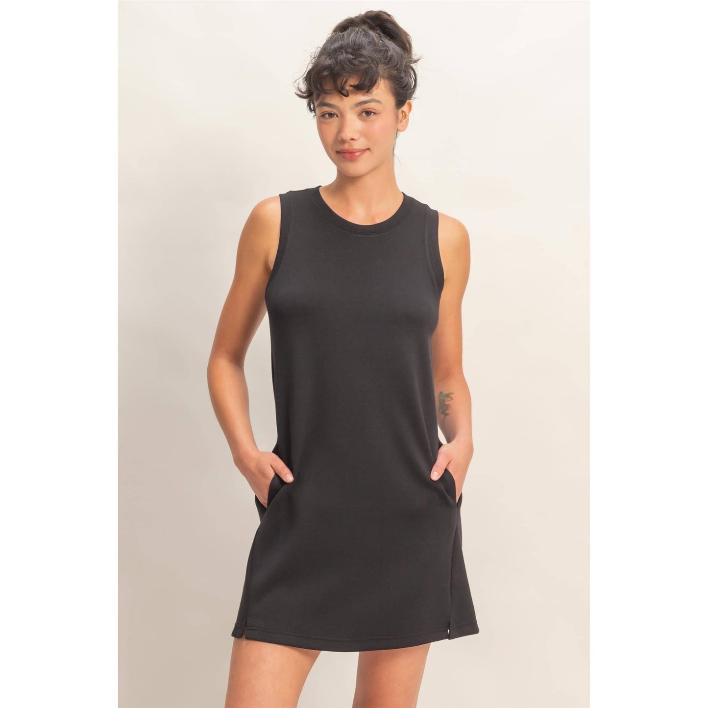 Crew Neck Tank Mini Dress