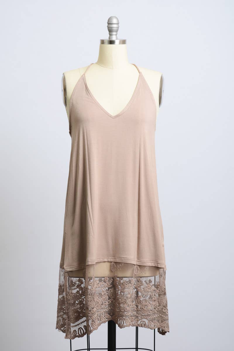 🖤 Versatile T-Back Lace Midi Slip in Three Colors