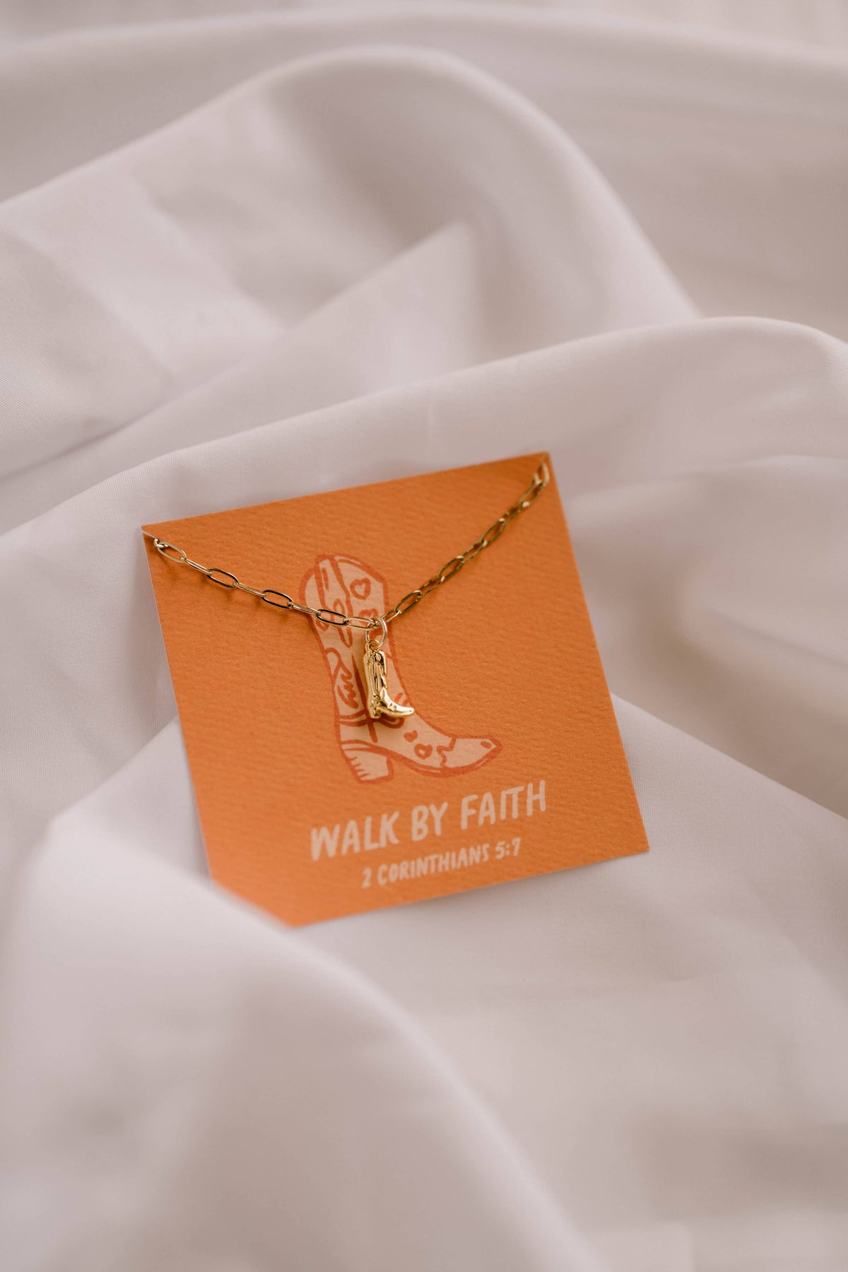 Walk By Faith Charm Necklace I Christian Jewelry