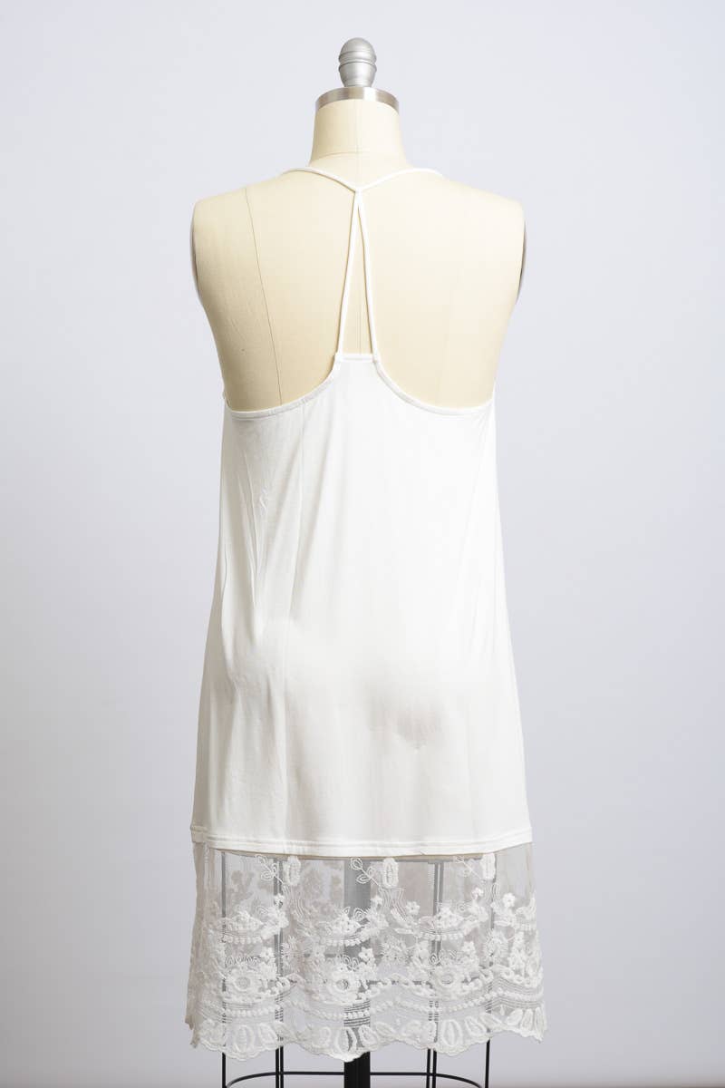 🖤 Versatile T-Back Lace Midi Slip in Three Colors