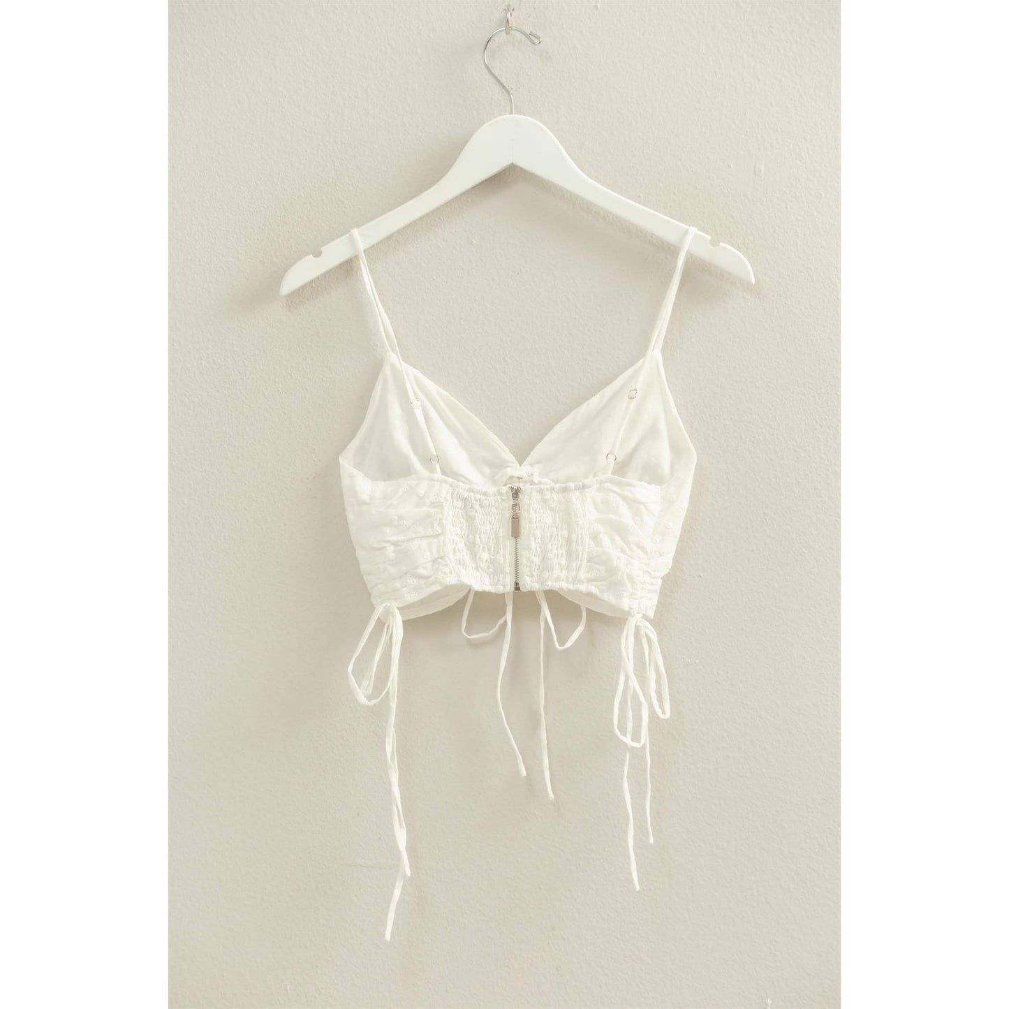Drawstring Detail Crop Cami Top