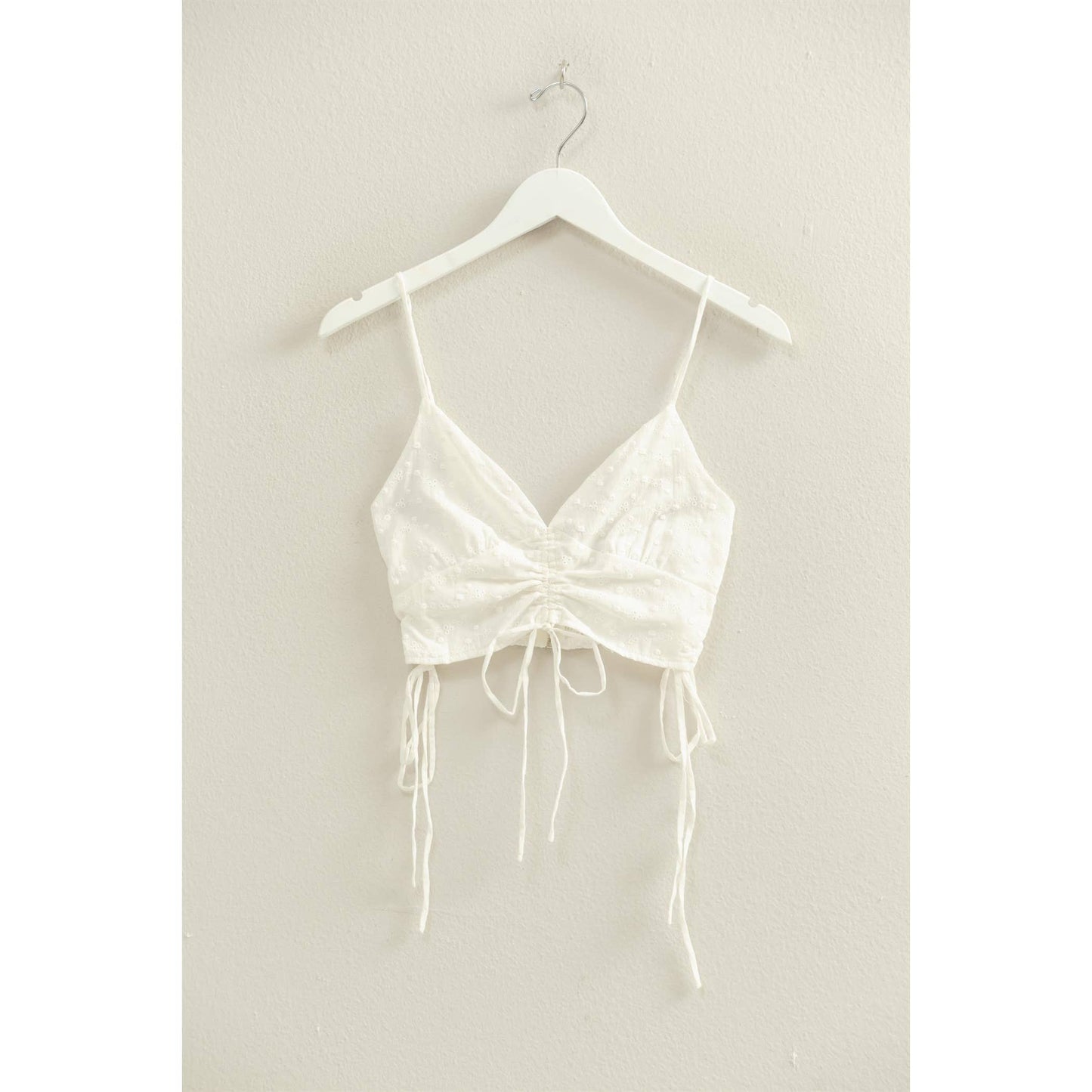 Drawstring Detail Crop Cami Top