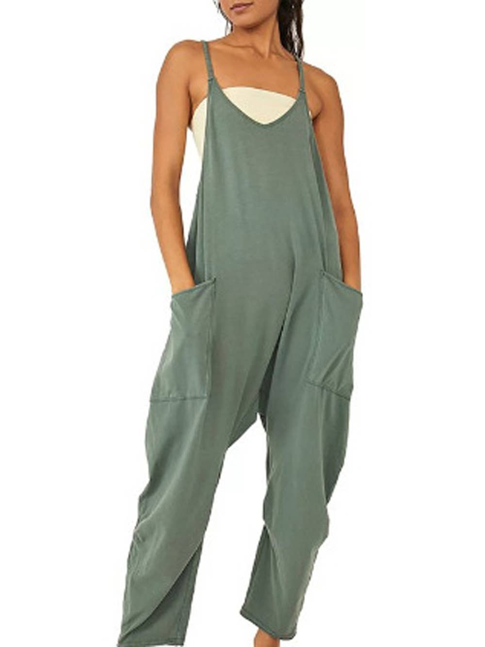 Two Shoulder Sleeveless Daily Jumpsuit SKJ23103