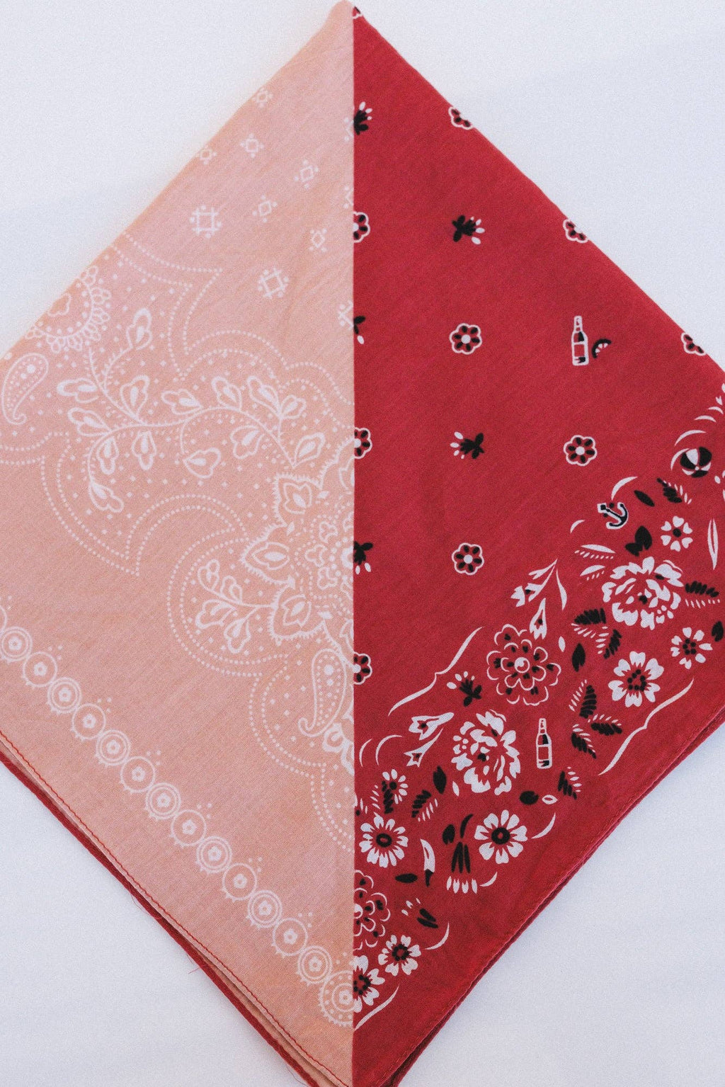 Trail Days Two Tone Floral Bandana - Rust Multi