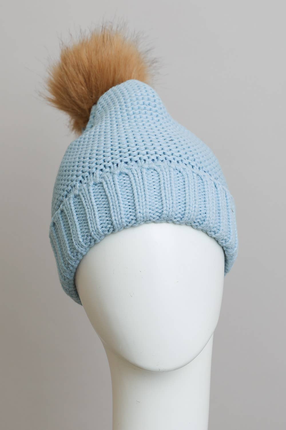 Chunky Knit Pom Beanie with Faux Sherpa Lining 🐑