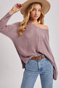 REVERSE SEAM LOOSE FIT SWEATER