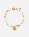 John 3:16 Heart Oversized Paperclip Chain Bracelet