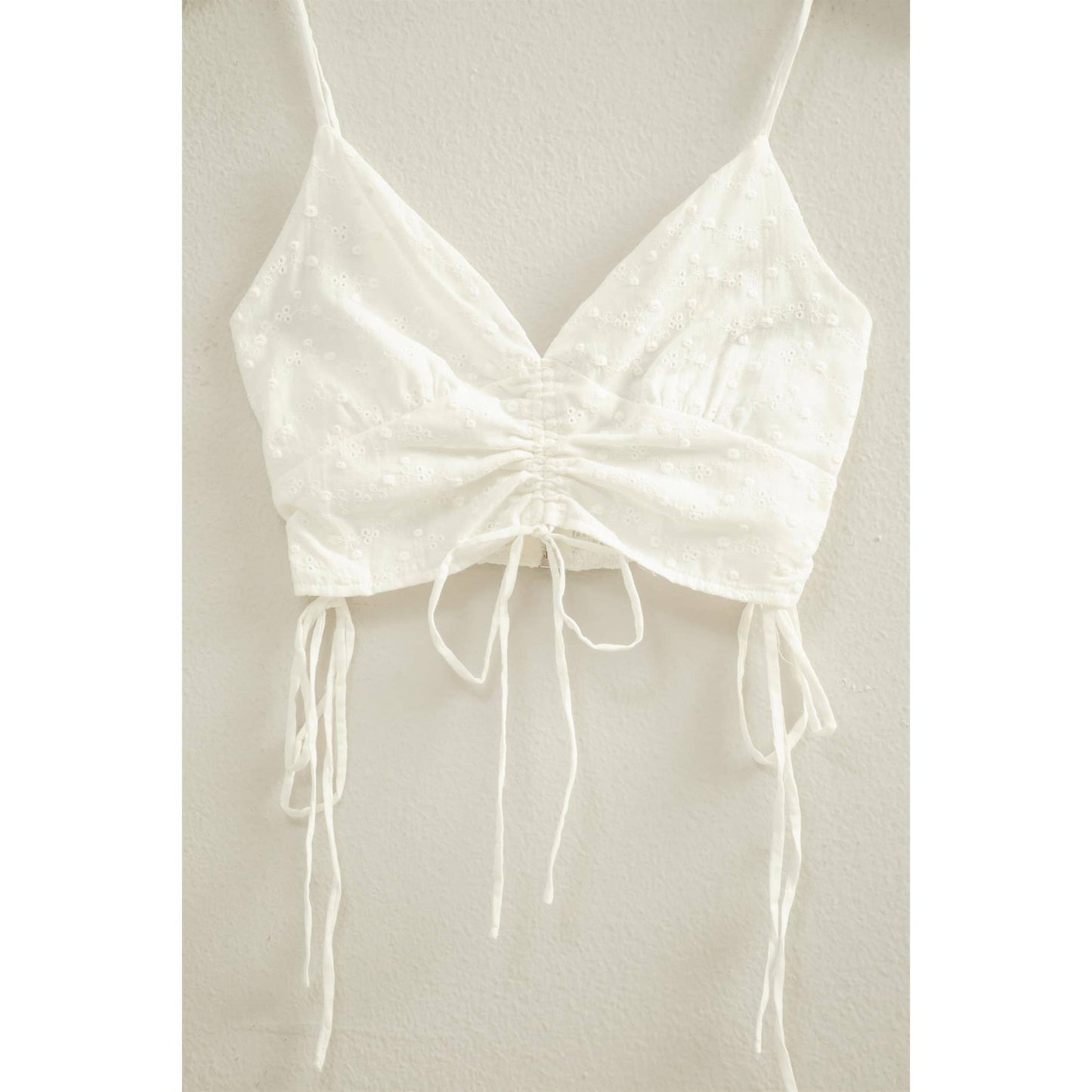 Drawstring Detail Crop Cami Top