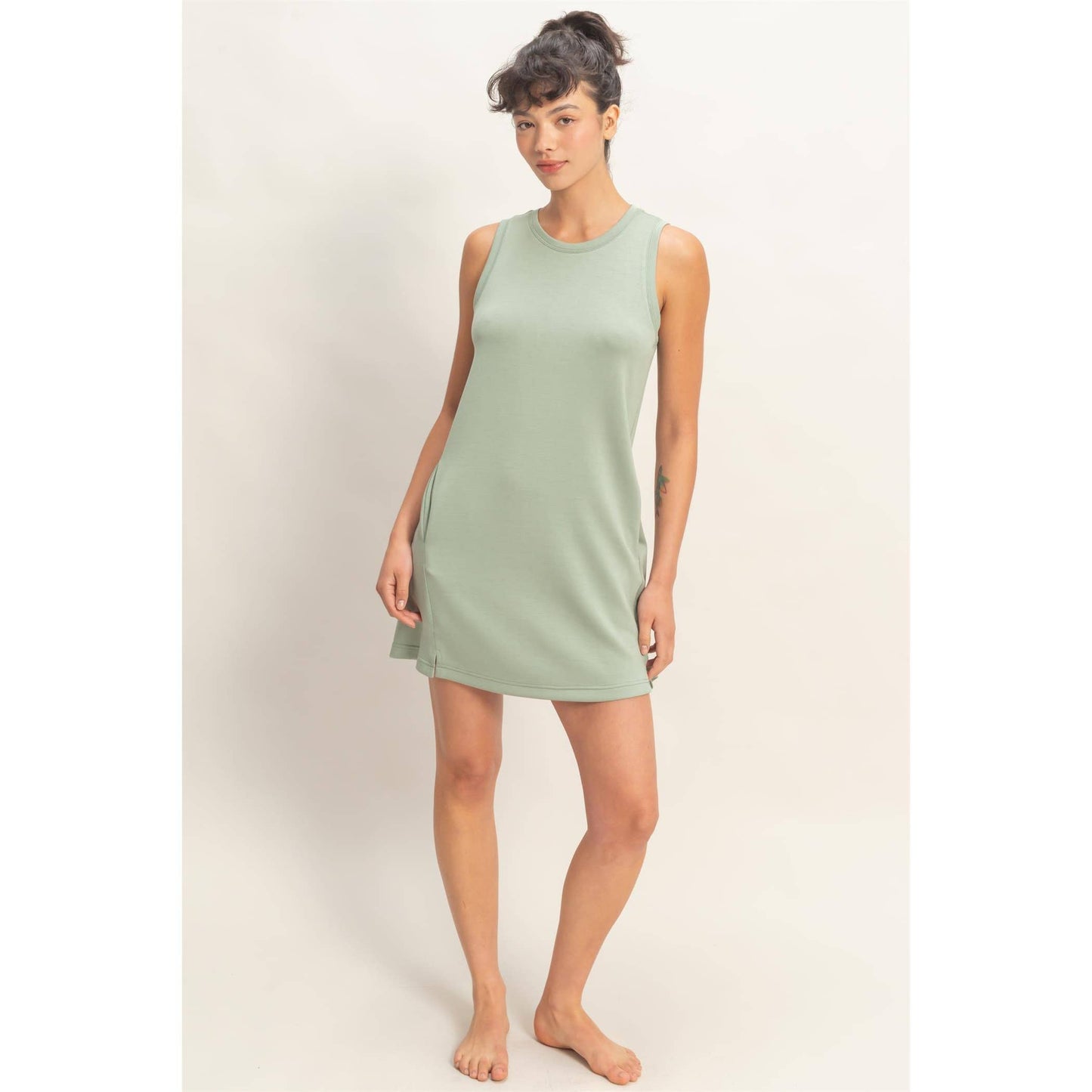 Crew Neck Tank Mini Dress