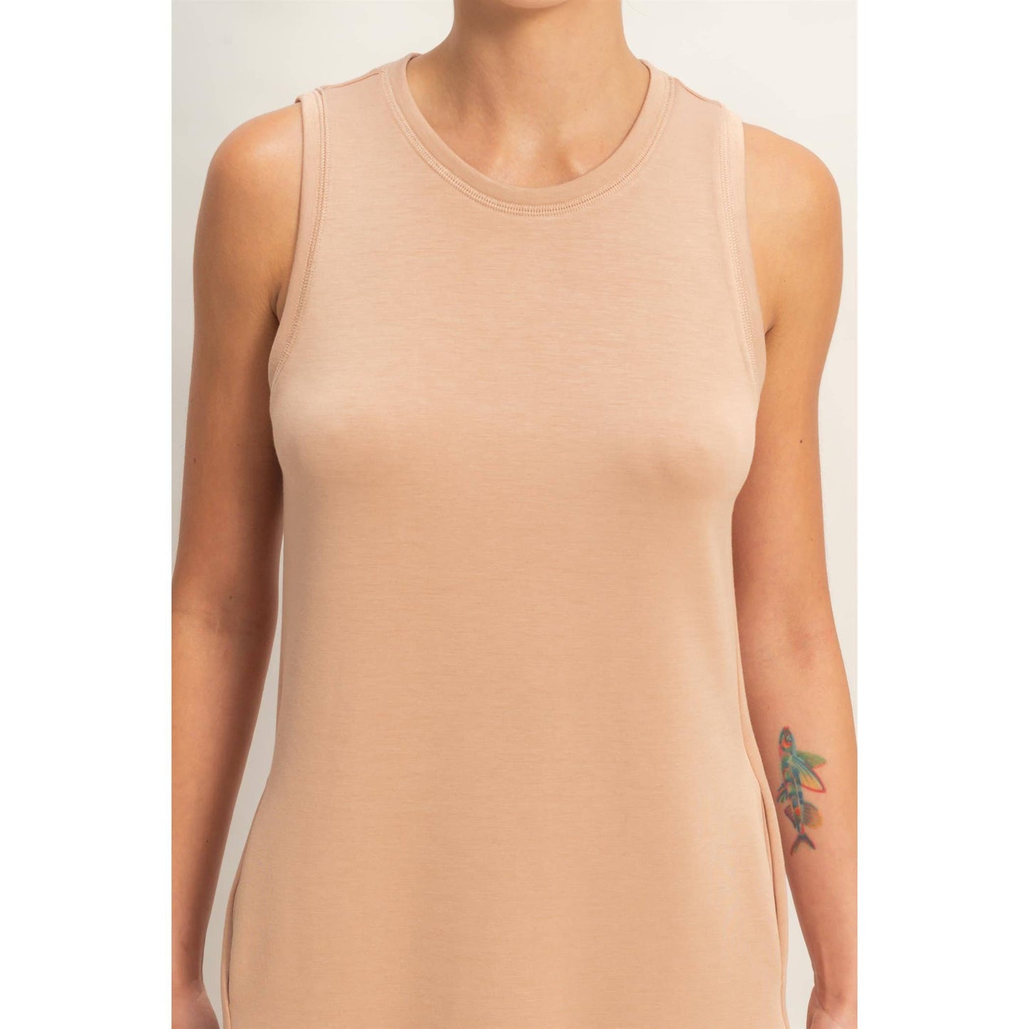 Crew Neck Tank Mini Dress
