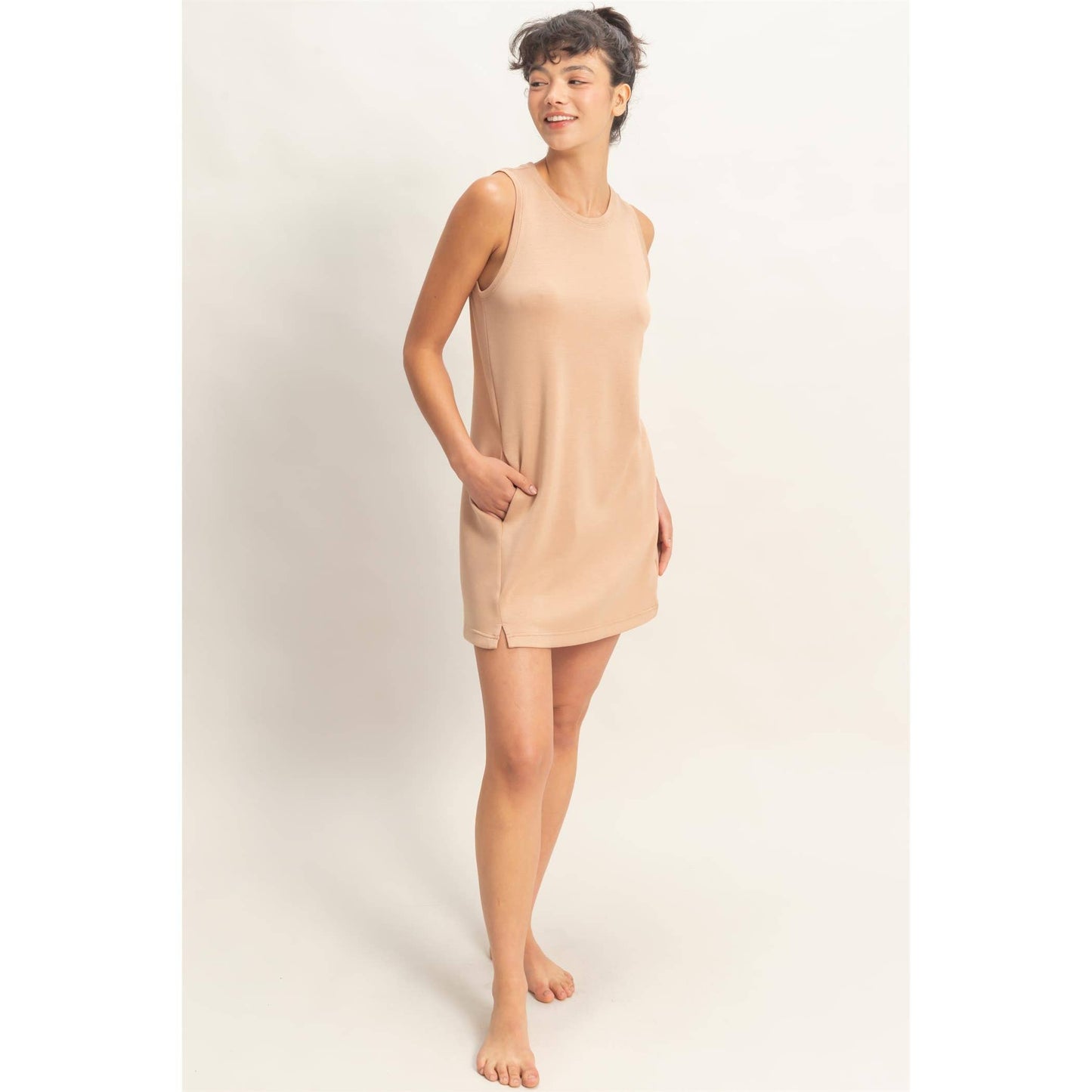Crew Neck Tank Mini Dress